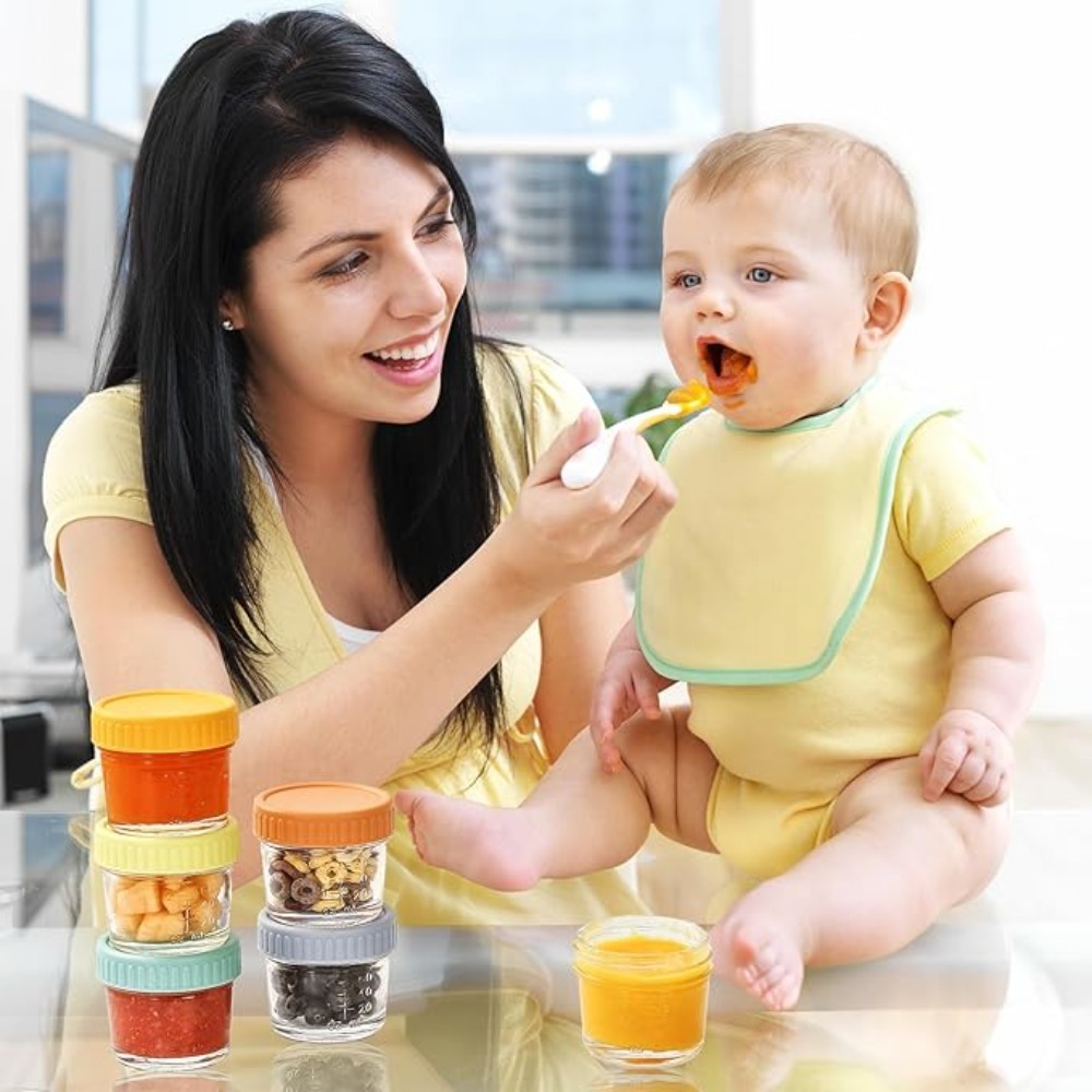 Baby Food Jars - Набор из 6 многоразовых стеклянных баночек